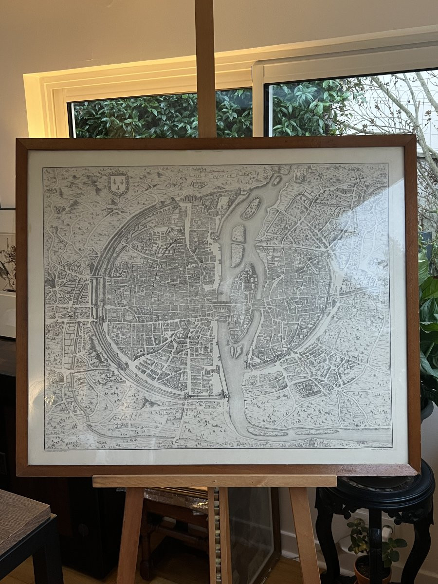 Large Map Of Paris After 1766 – Reproduction From The First Quarter Of The 20th Century – 79 × 93 Cm-photo-4