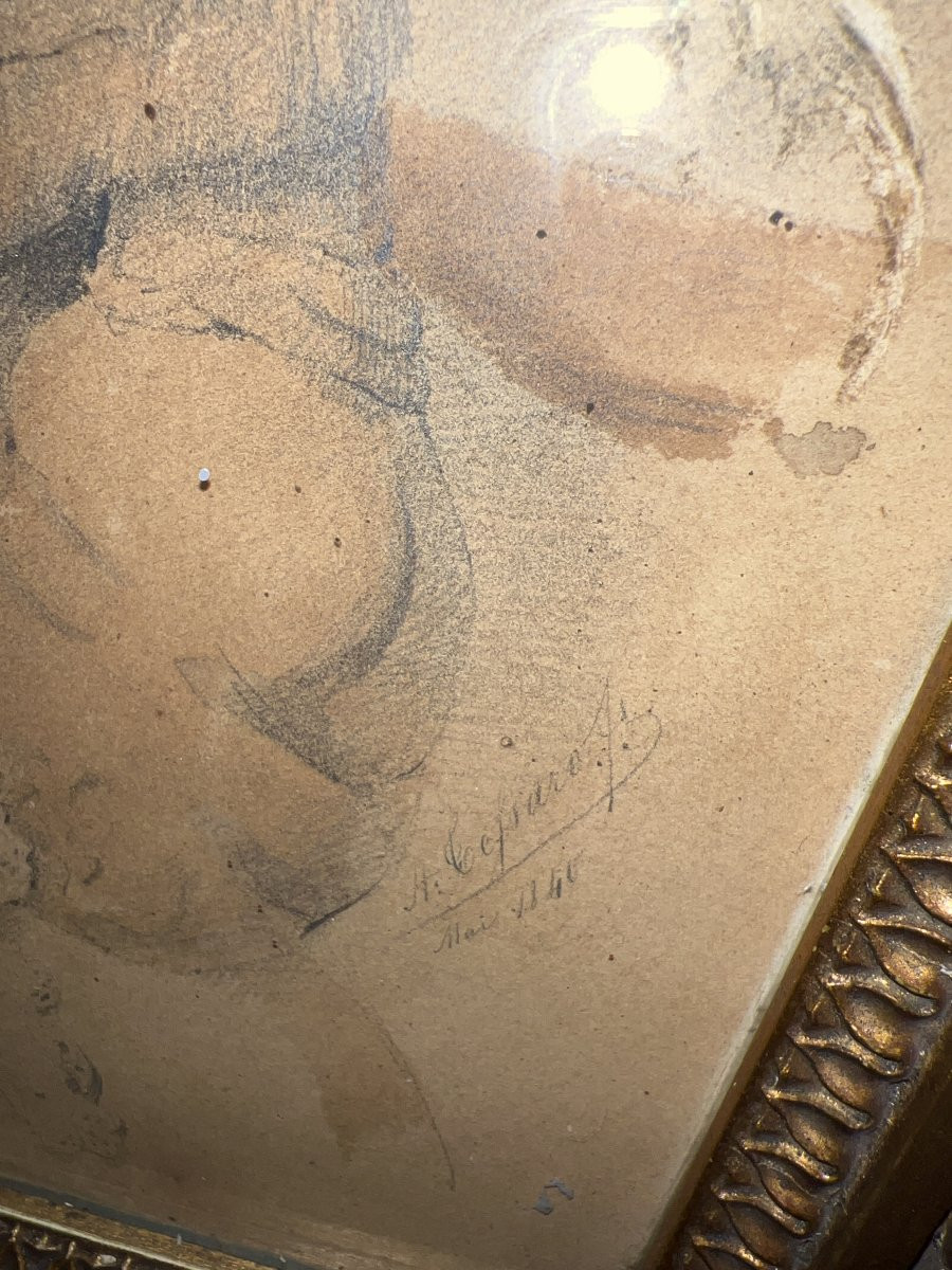 French School, 19th Century – Pair Of Portraits Of Young Women, Dated 1840-photo-7