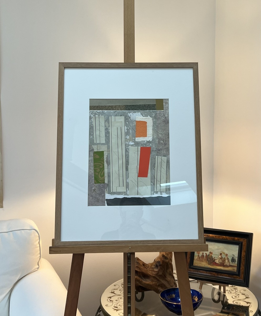 Abstract Composition – Henderson – Collage On Paper – 1970s