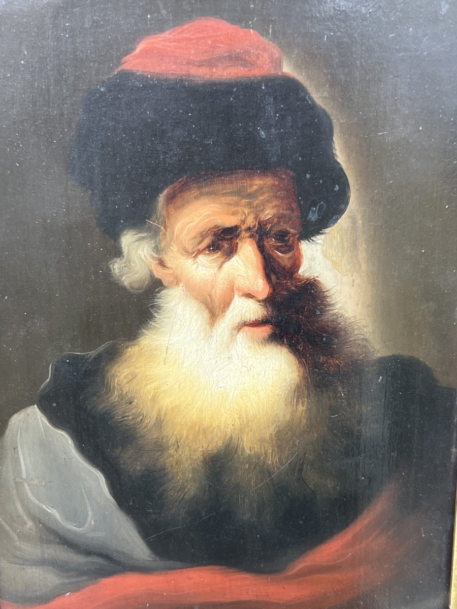 Pair Of Portraits Of Bearded Men, Attributed To Christian Wilhelm Ernst Dietrich, 18th Century-photo-2