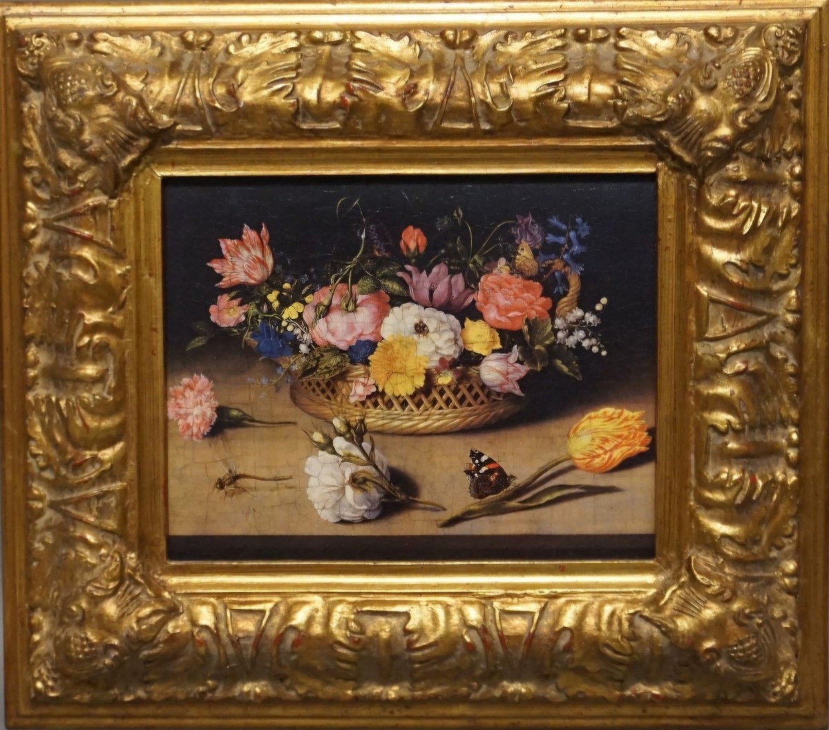 D’après Ambrosius Bosschaert l’Ancien (1573–1621), Nature morte florale aux insectes