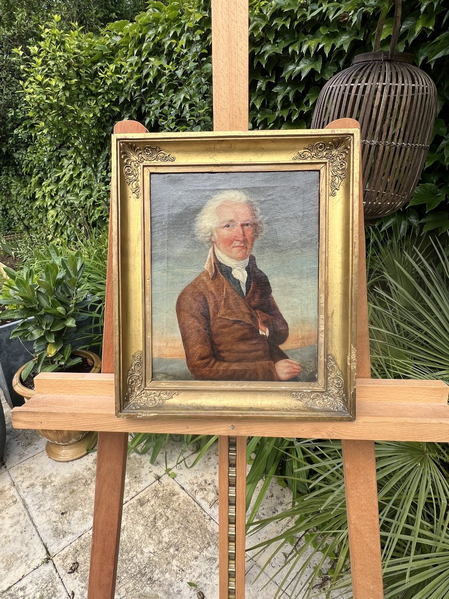 Portrait Of A Man, Entourage Of Louis-léopold Boilly, French School Circa 1820-photo-1
