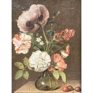 Bouquet de fleurs, école hollandaise du XVIIIe siècle, entourage de Simon Pieter Verelst