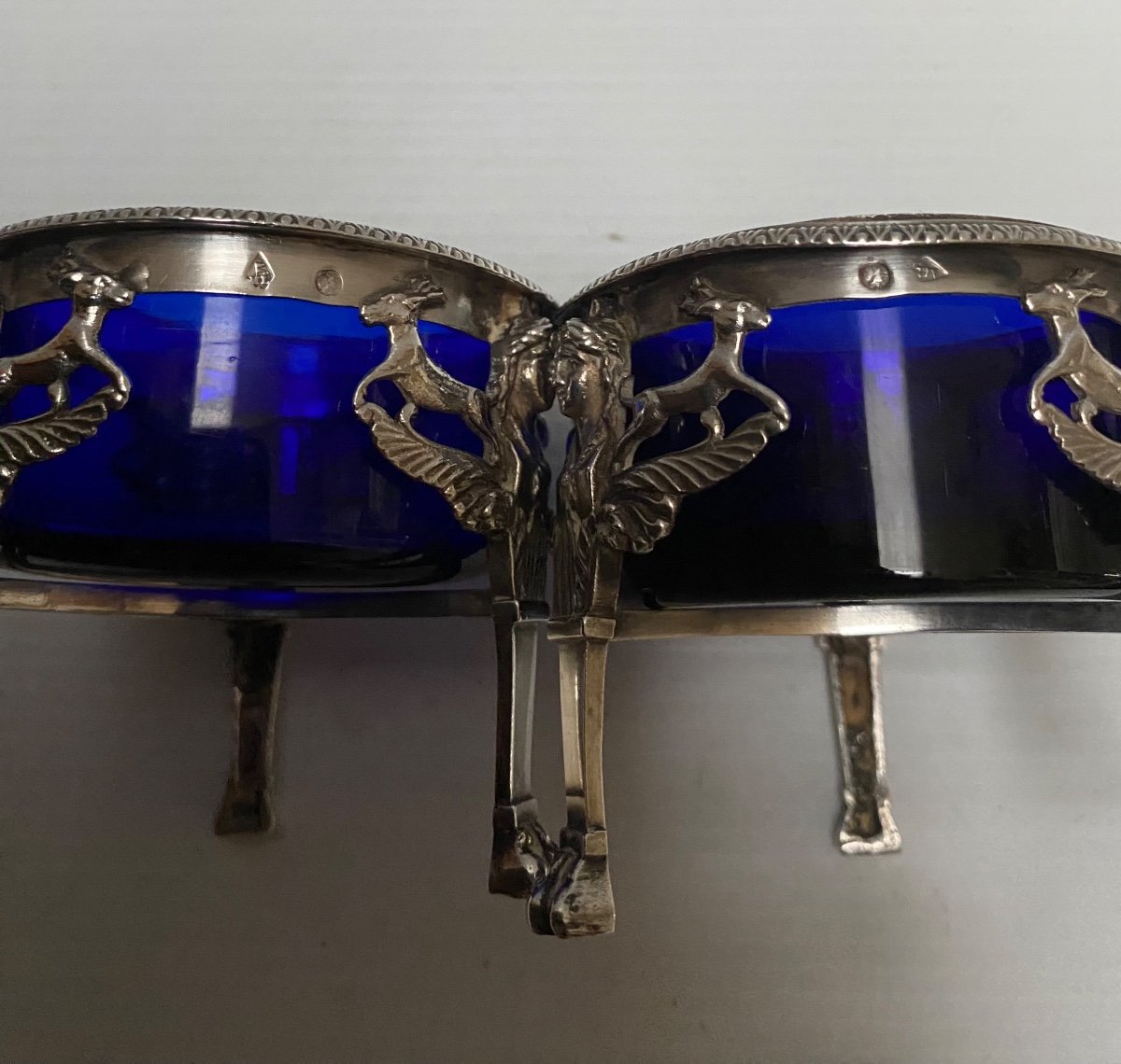 Pair Of Sterling Silver Salerons-photo-4