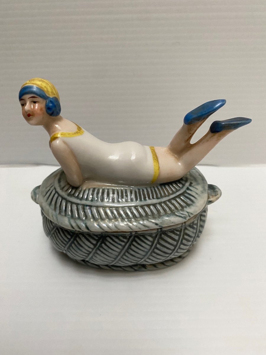Enamelled Porcelain Bather Box 1900-photo-4
