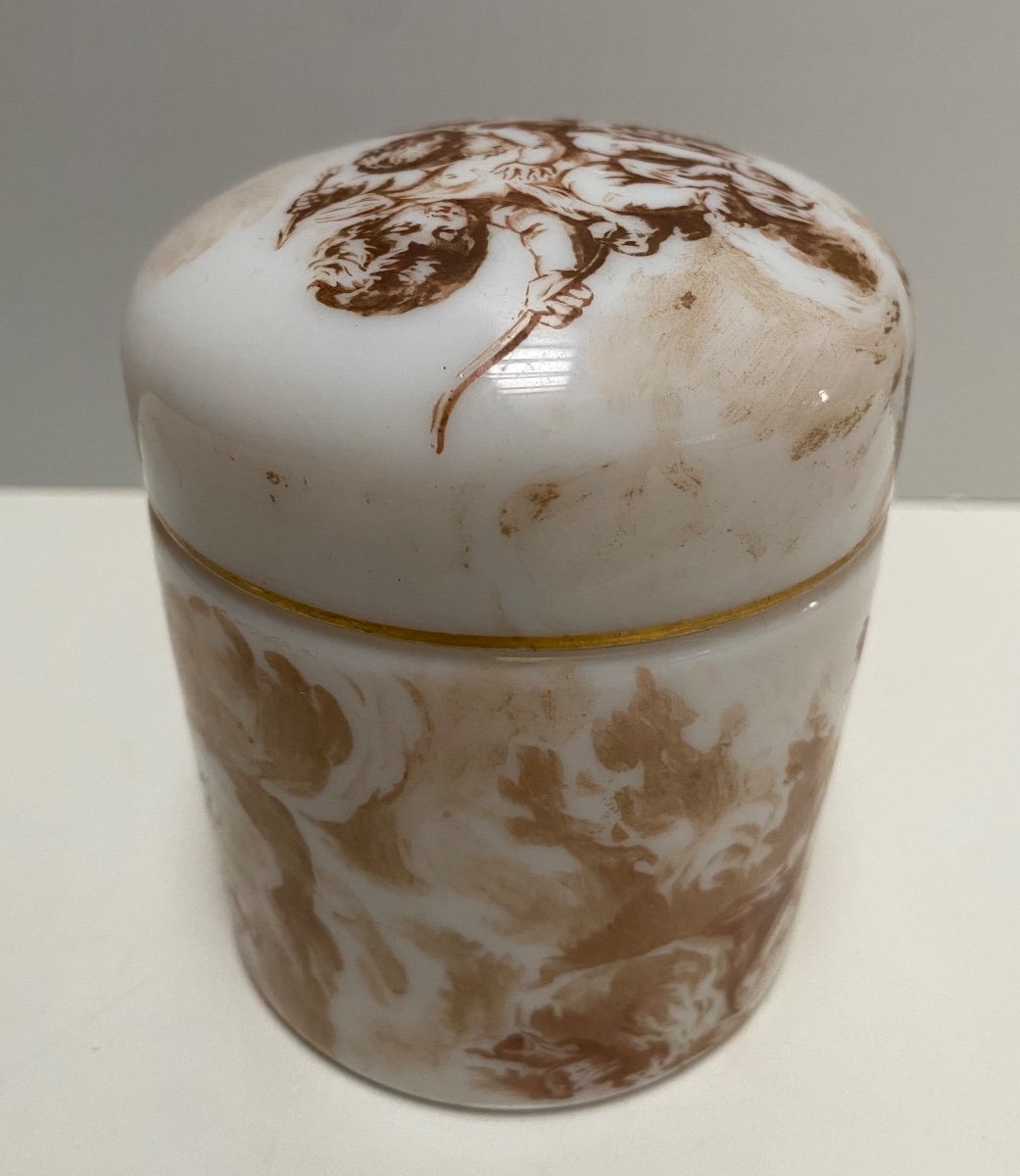 Pot De Toilette Opaline De Saint Louis XIXème -photo-3