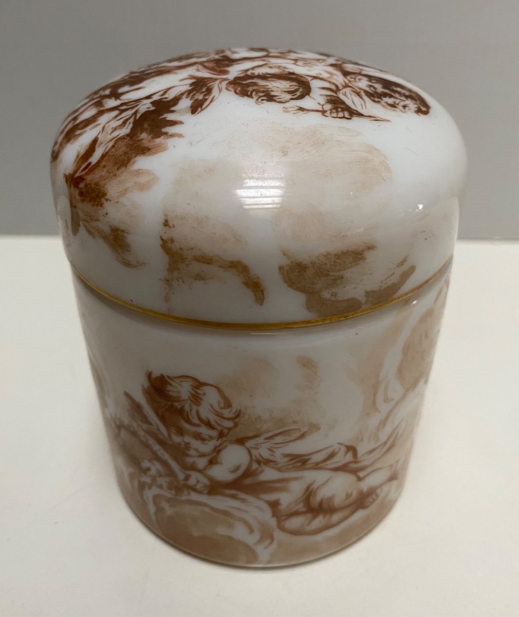 Pot De Toilette Opaline De Saint Louis XIXème -photo-4