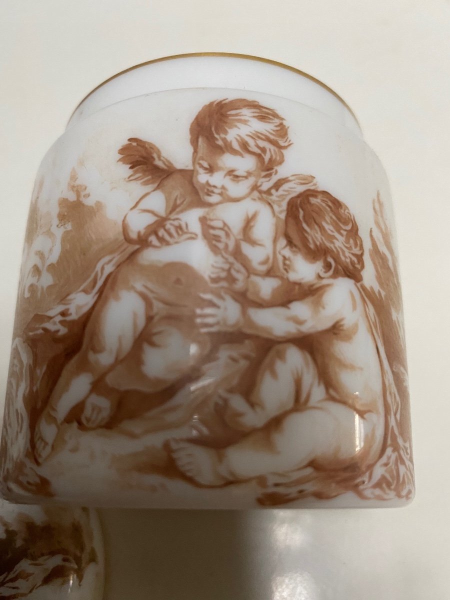 Pot De Toilette Opaline De Saint Louis XIXème -photo-4
