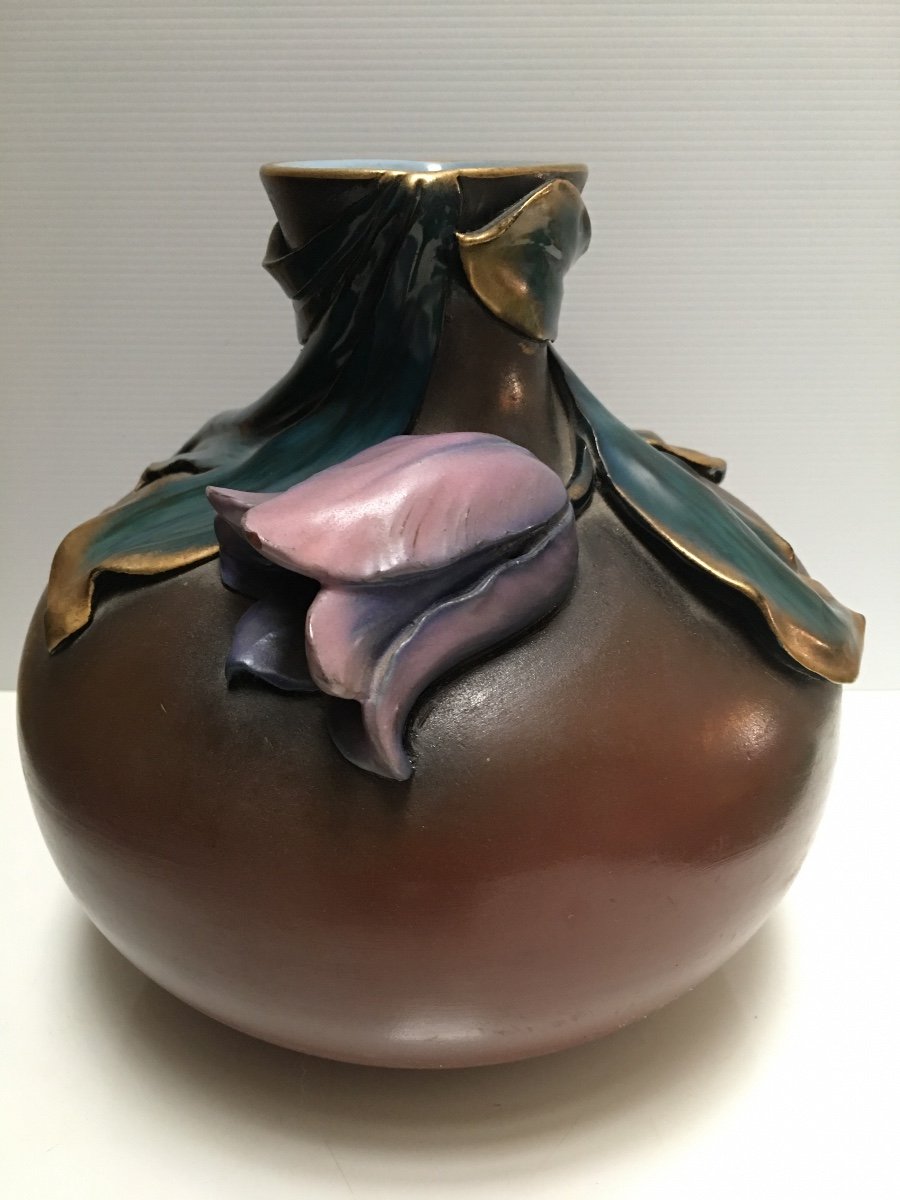 Vase Céramique Sarreguemines -photo-3