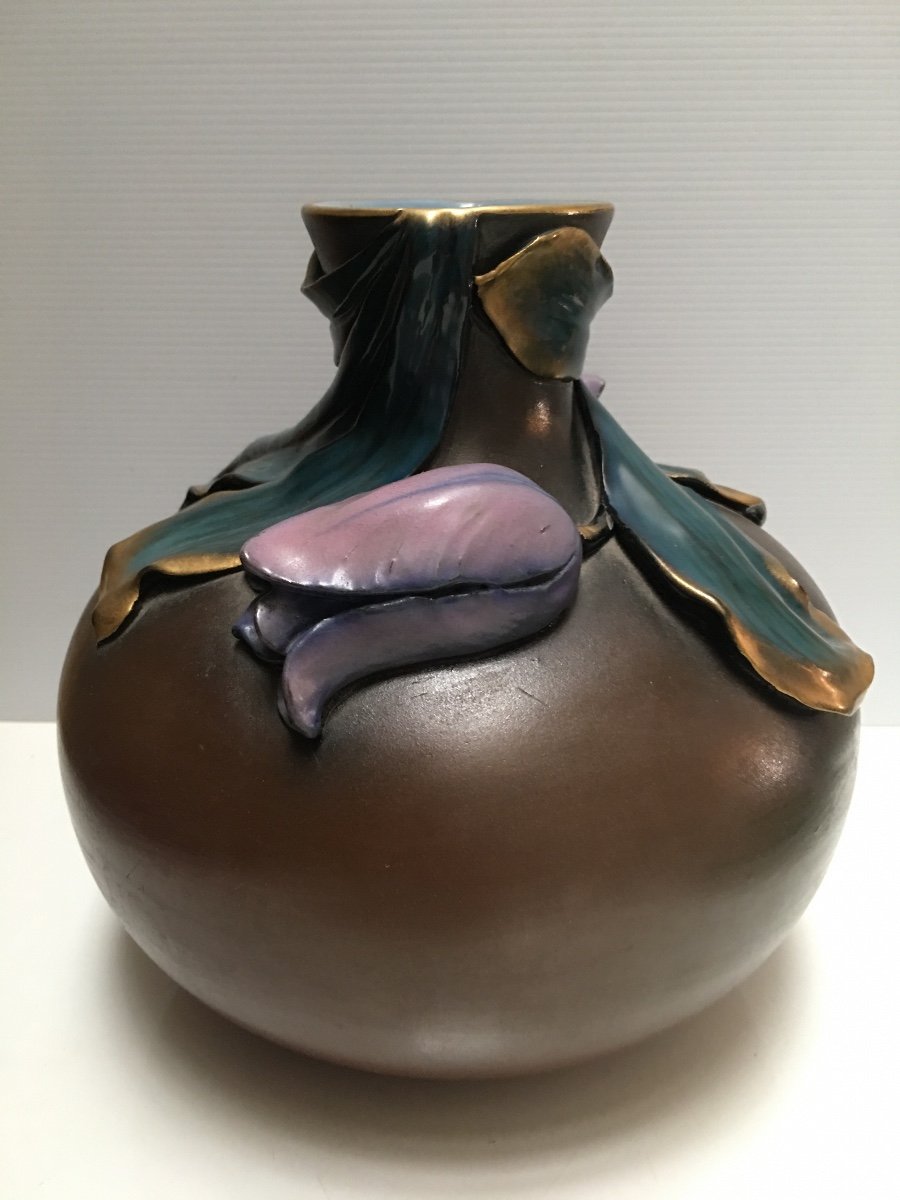 Vase Céramique Sarreguemines -photo-4