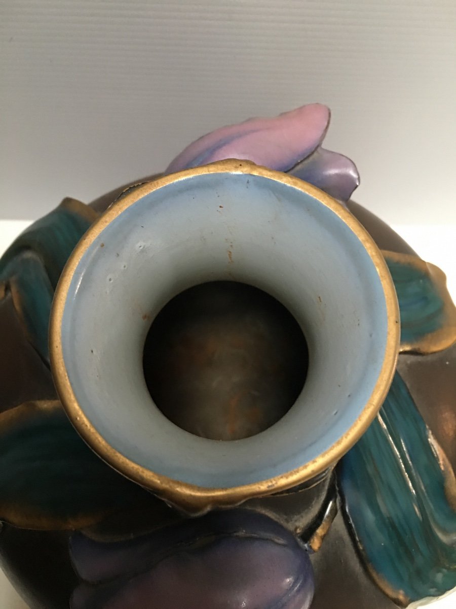 Sarreguemines Ceramic Vase-photo-1