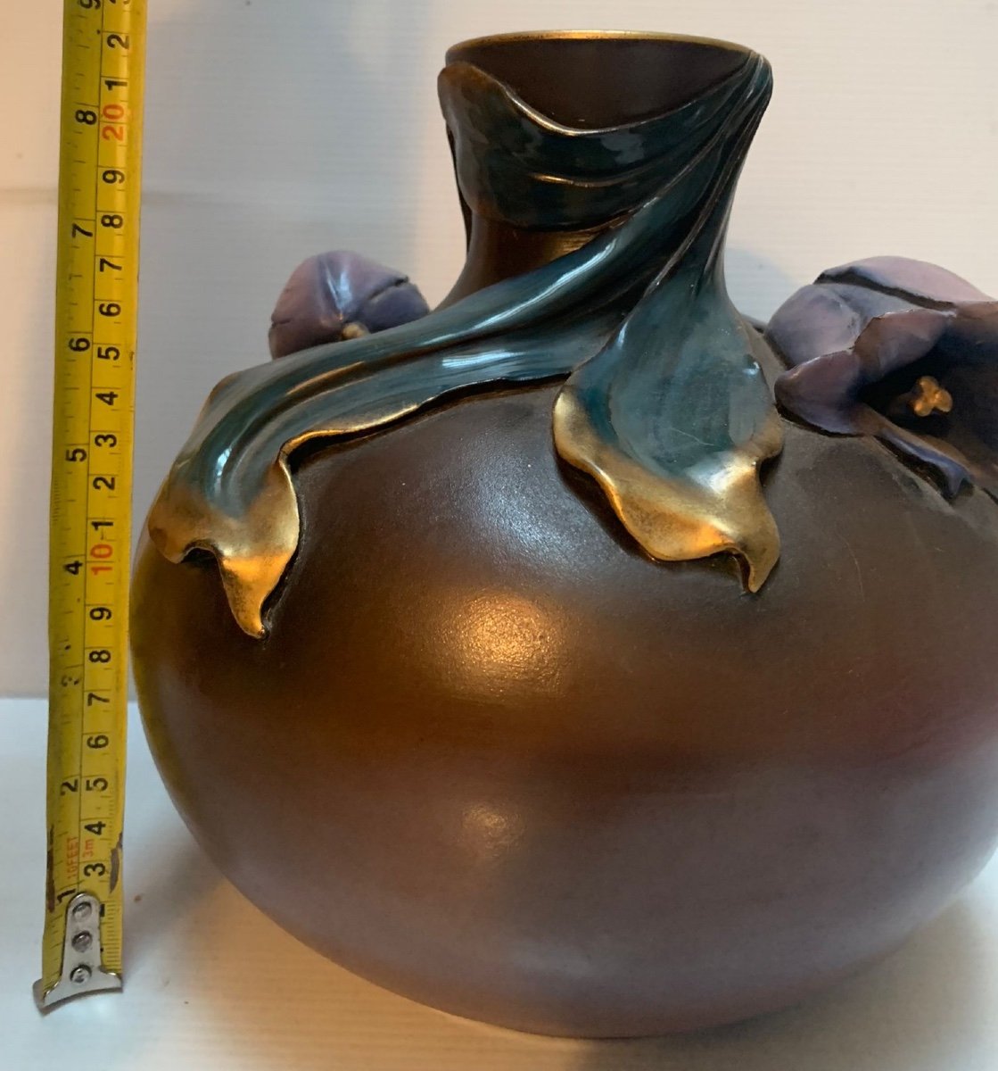 Sarreguemines Ceramic Vase-photo-7