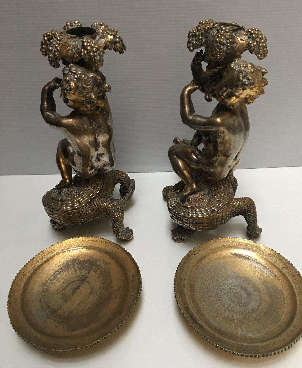 Deux Sujets Bronze Fin XVIIIème -photo-2