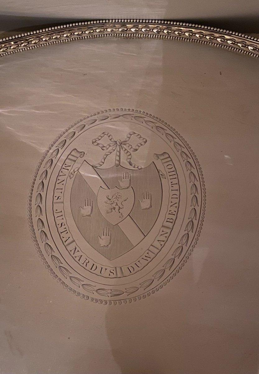 Important 18th Century Sterling Silver Ceremonial Tray From Richard Rugg-photo-2