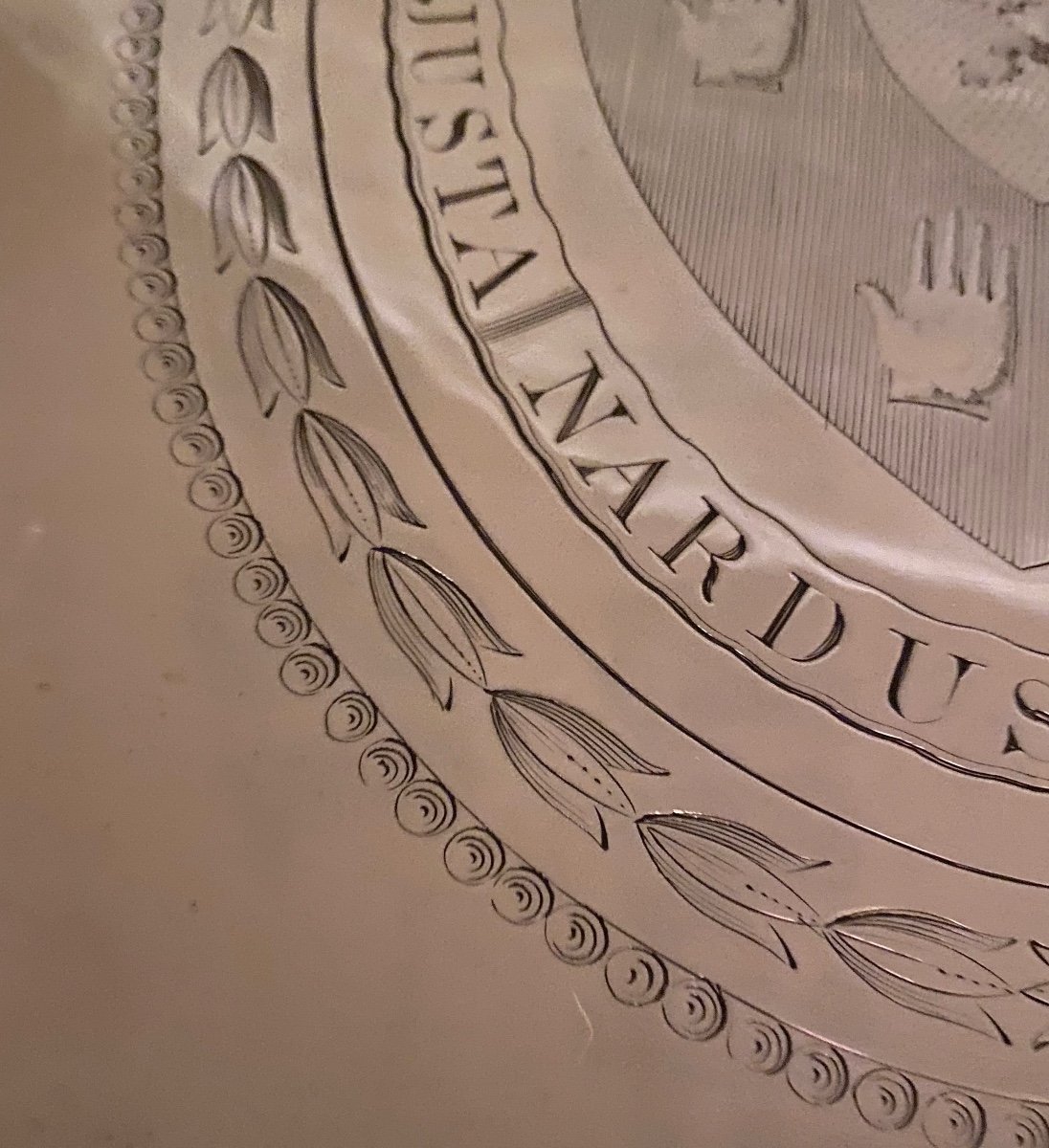 Important 18th Century Sterling Silver Ceremonial Tray From Richard Rugg-photo-3