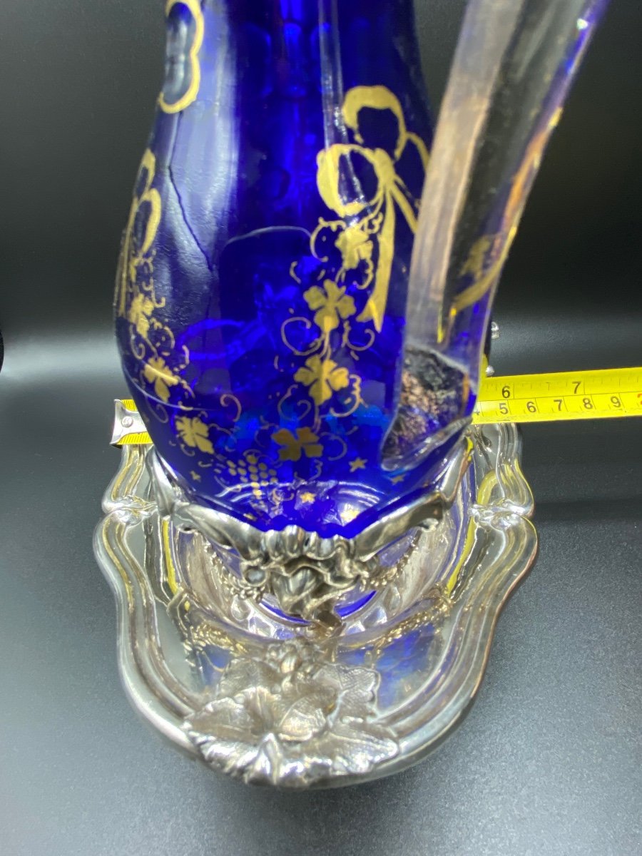 Sterling Silver And Crystal Table Vinegar In Nineteenth Overlay-photo-8