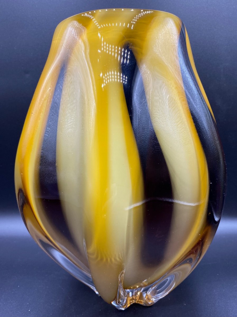 3 Layers Blown Crystal Vase-photo-2