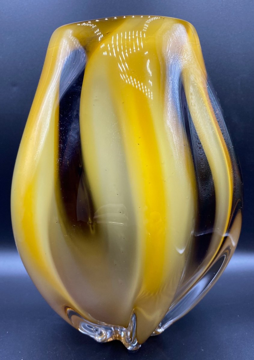 3 Layers Blown Crystal Vase-photo-3