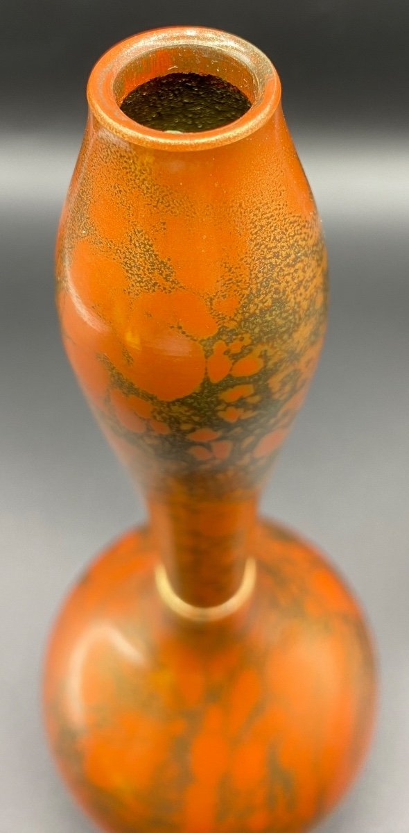 Vase En Bronze Patiné Japonais 1900-photo-3