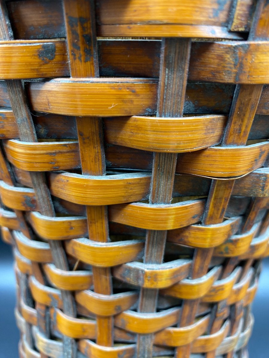 Panier Pour L’art Ikebana En Bambou Tressé Japonais -photo-6