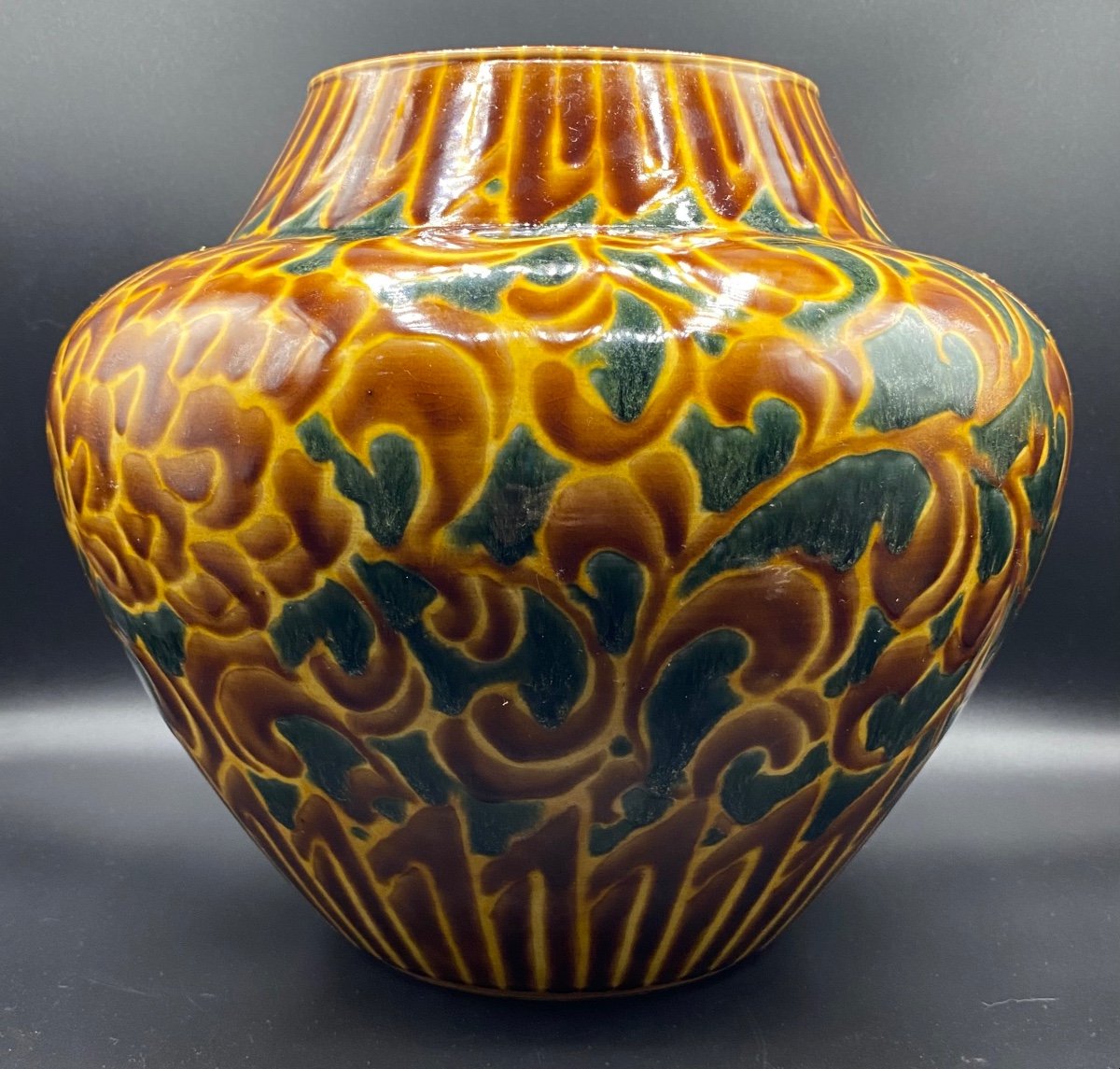 Gros Vase Boule Porcelaine Kutani Japon 1900-photo-4