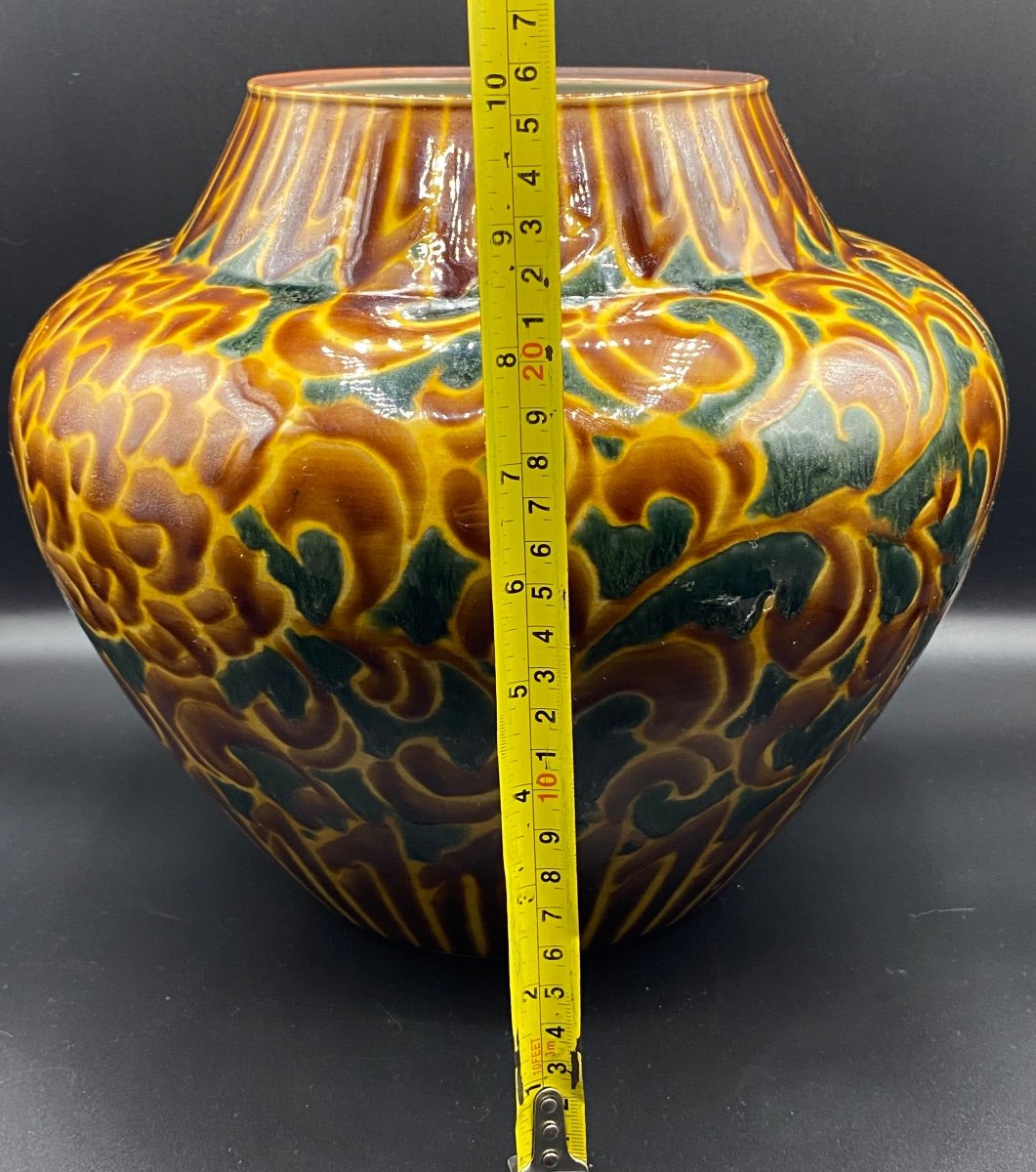 Gros Vase Boule Porcelaine Kutani Japon 1900-photo-6