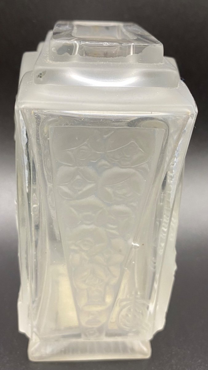 Sandblasted Molded Crystal Vase Espaivet 1925-photo-2