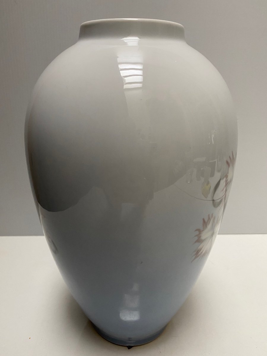Grand Vase Copenhague Porcelaine émaillée Vers 1930-photo-4