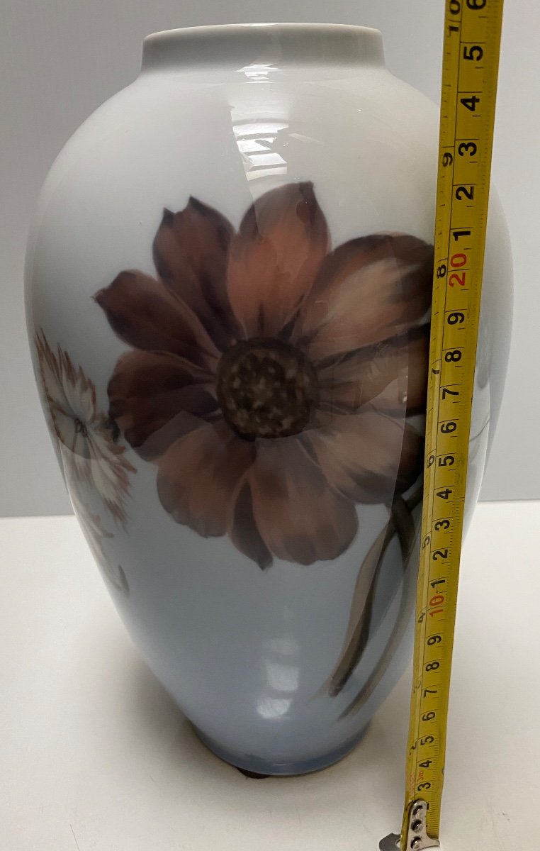 Grand Vase Copenhague Porcelaine émaillée Vers 1930-photo-3