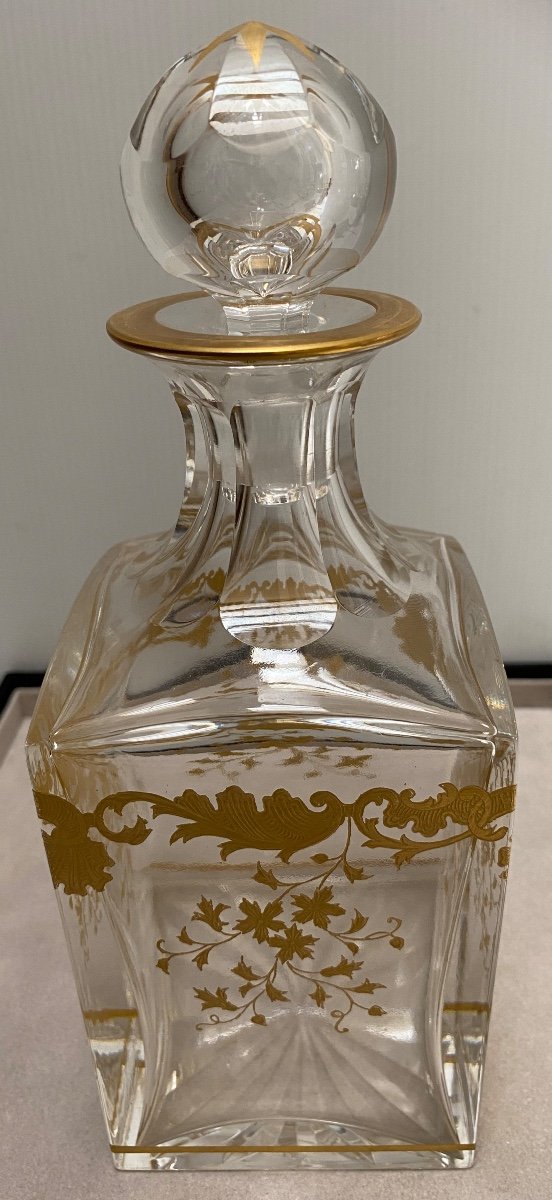 Carafe à Whisky Ou Autre Cristal De Chez Saint Louis Vers 1940-photo-2