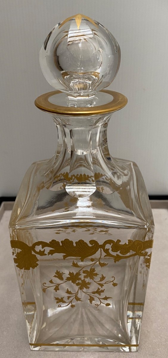 Carafe à Whisky Ou Autre Cristal De Chez Saint Louis Vers 1940