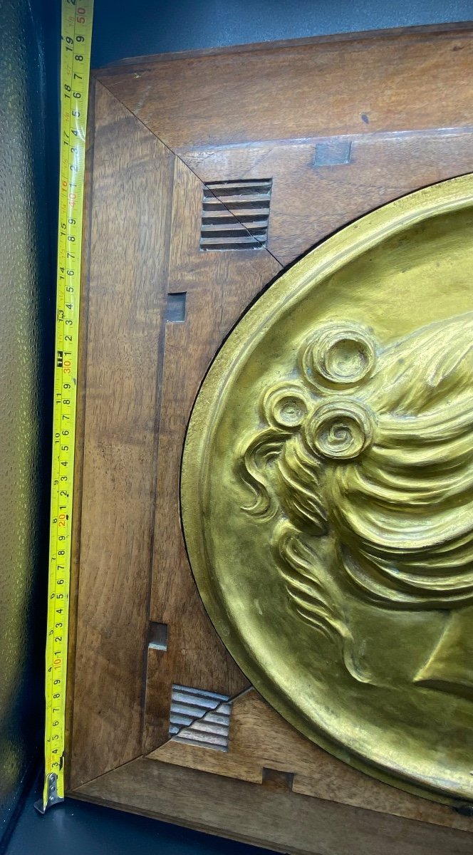 Gilt Bronze Plaque By H. Schwallier 1910-photo-8