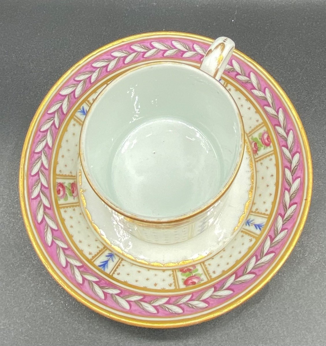 Cup And Saucer In Hard Paste Eighteenth From Custine-photo-4