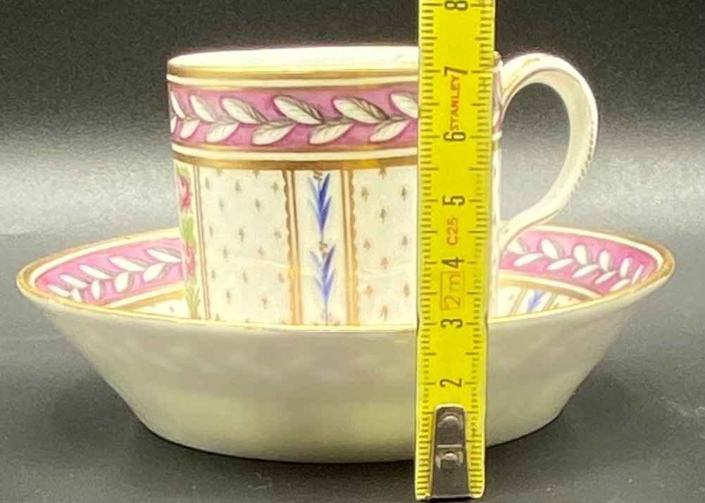 Cup And Saucer In Hard Paste Eighteenth From Custine-photo-6