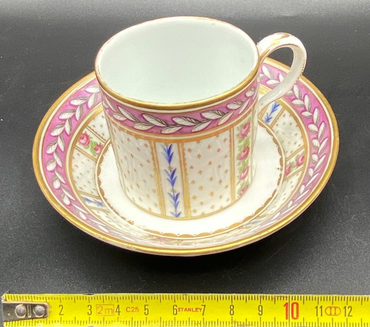 Cup And Saucer In Hard Paste Eighteenth From Custine-photo-7