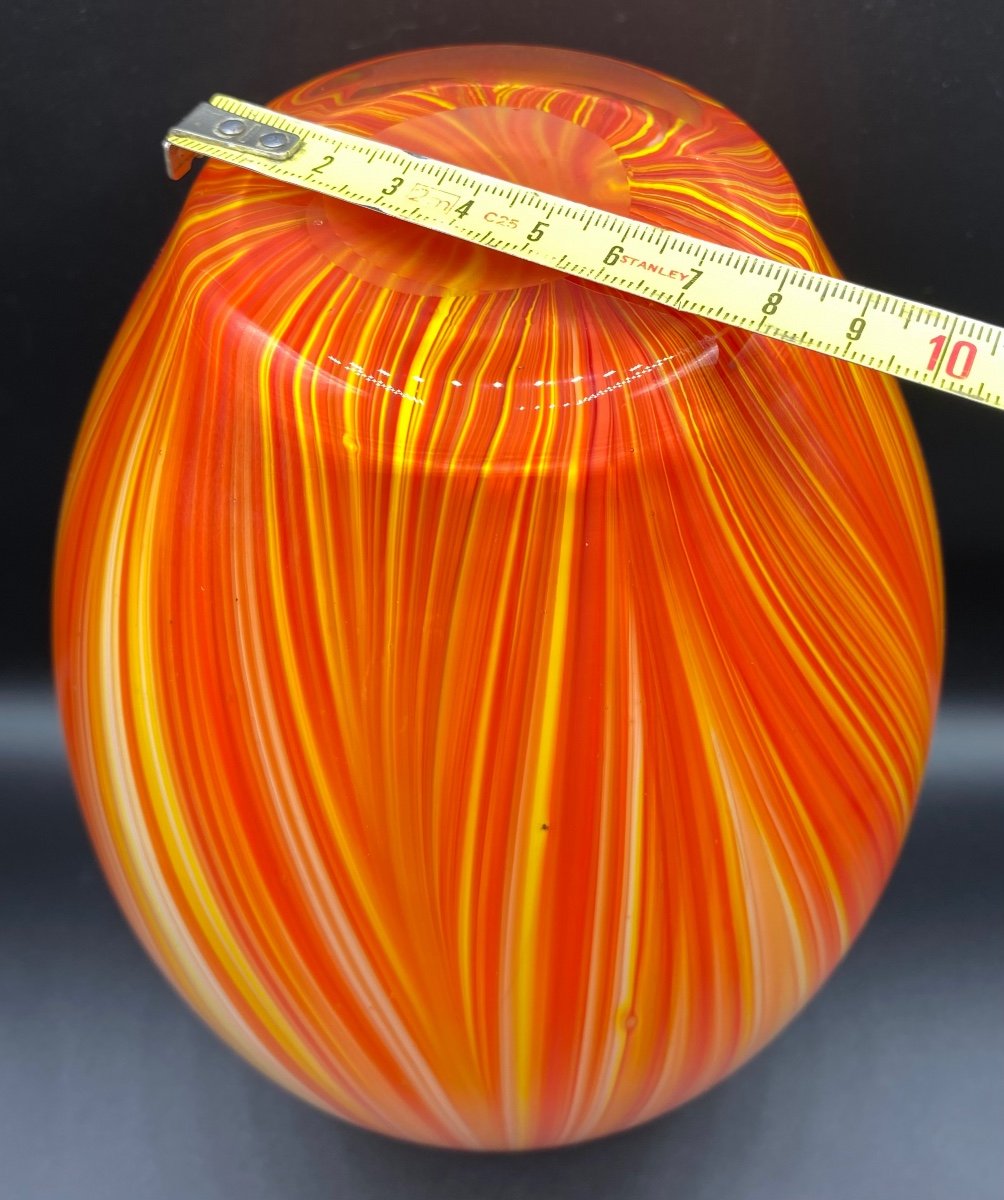 Missoni - Murano Vase In Crystal Triple Layers Circa 1970/80-photo-6