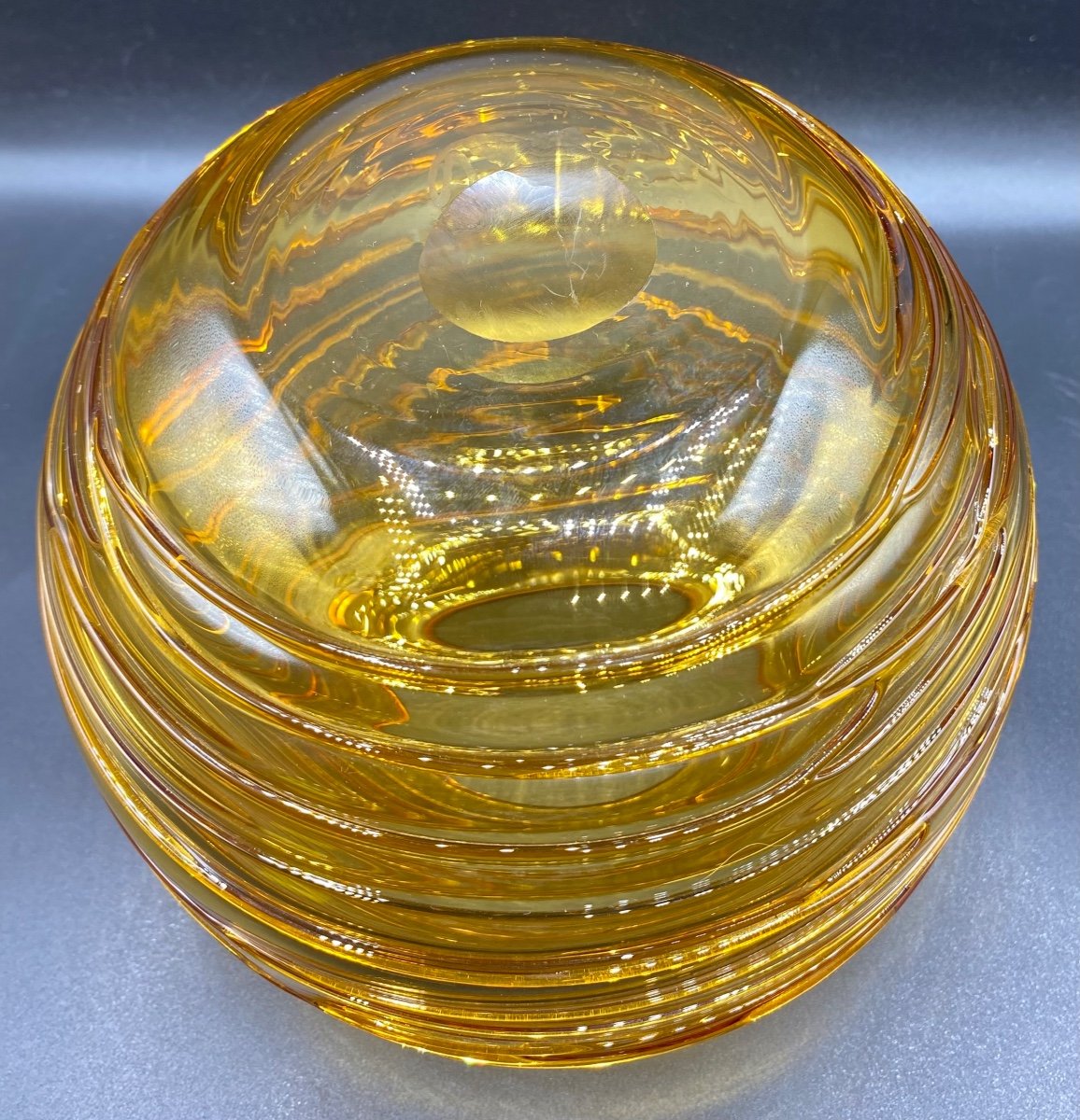 Blown Glass Vase And Applications Circa 1930 Murano-photo-2