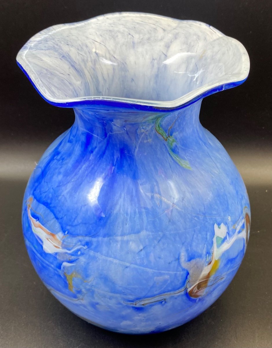 Biot Multi Layered Crystal Vase 1950/60-photo-3