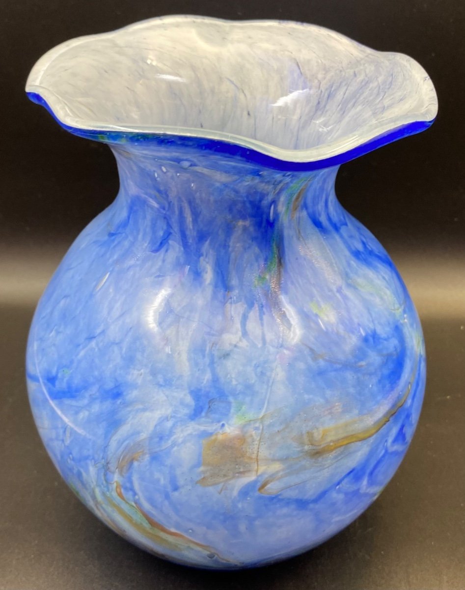 Biot Multi Layered Crystal Vase 1950/60-photo-4