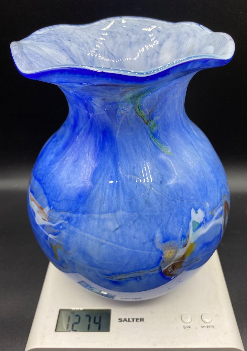Biot Multi Layered Crystal Vase 1950/60-photo-8