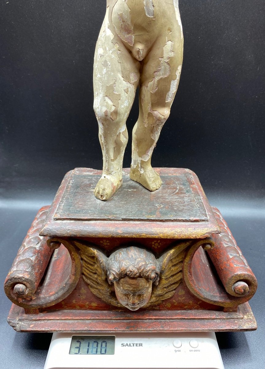 L’enfant Jésus Bois Sculpté XVIIème Italie -photo-7