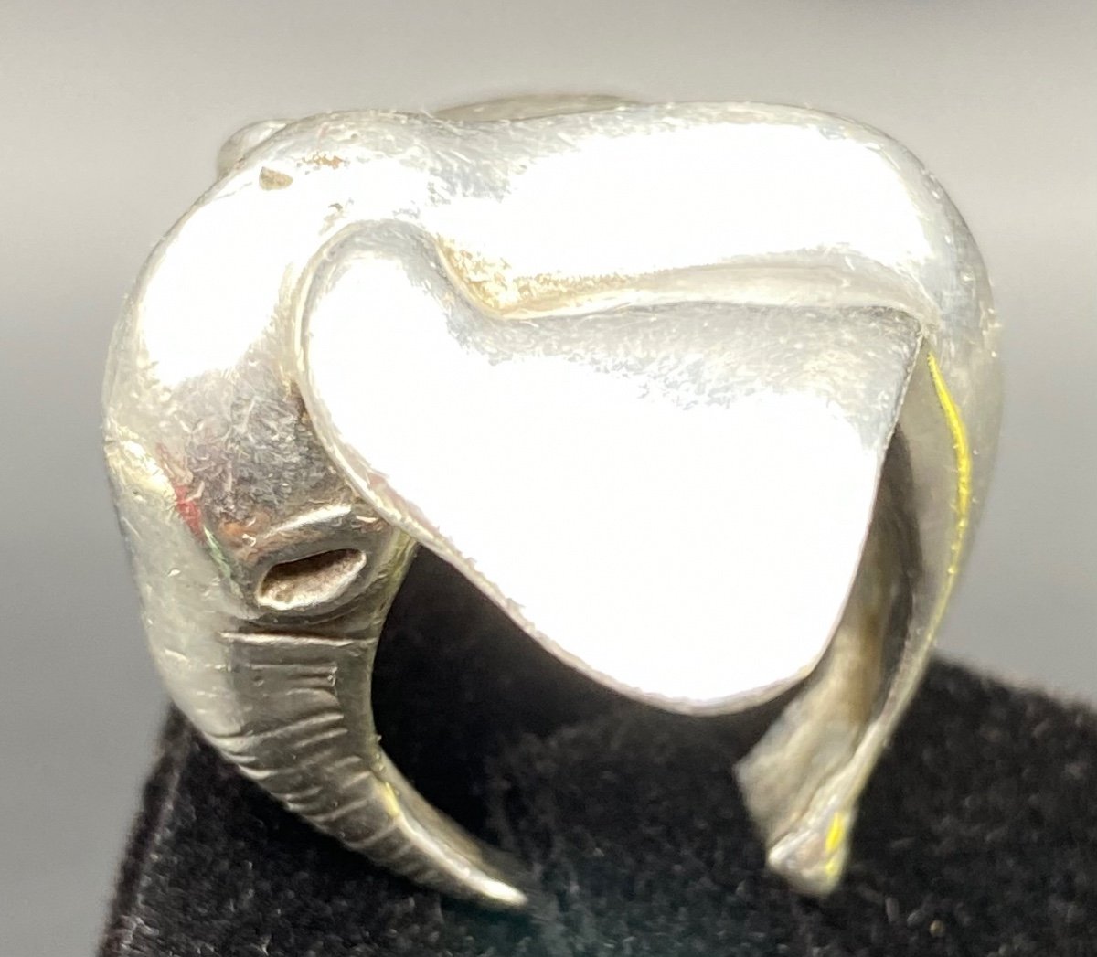 Elephant Ring In French Sterling Silver From The Years 1990/2000-photo-4