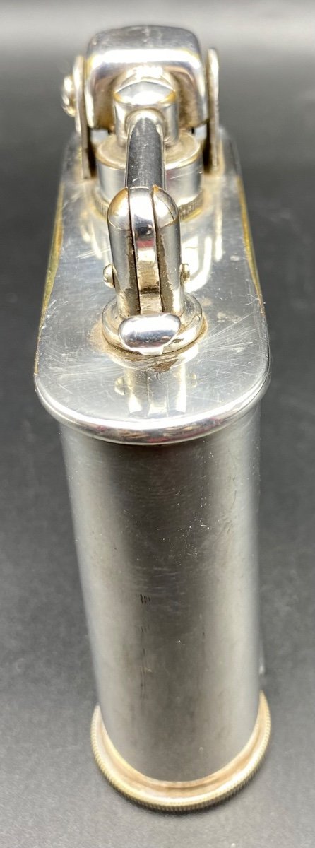 Briquet De Table En Métal Argenté, Lancel 1930-photo-2