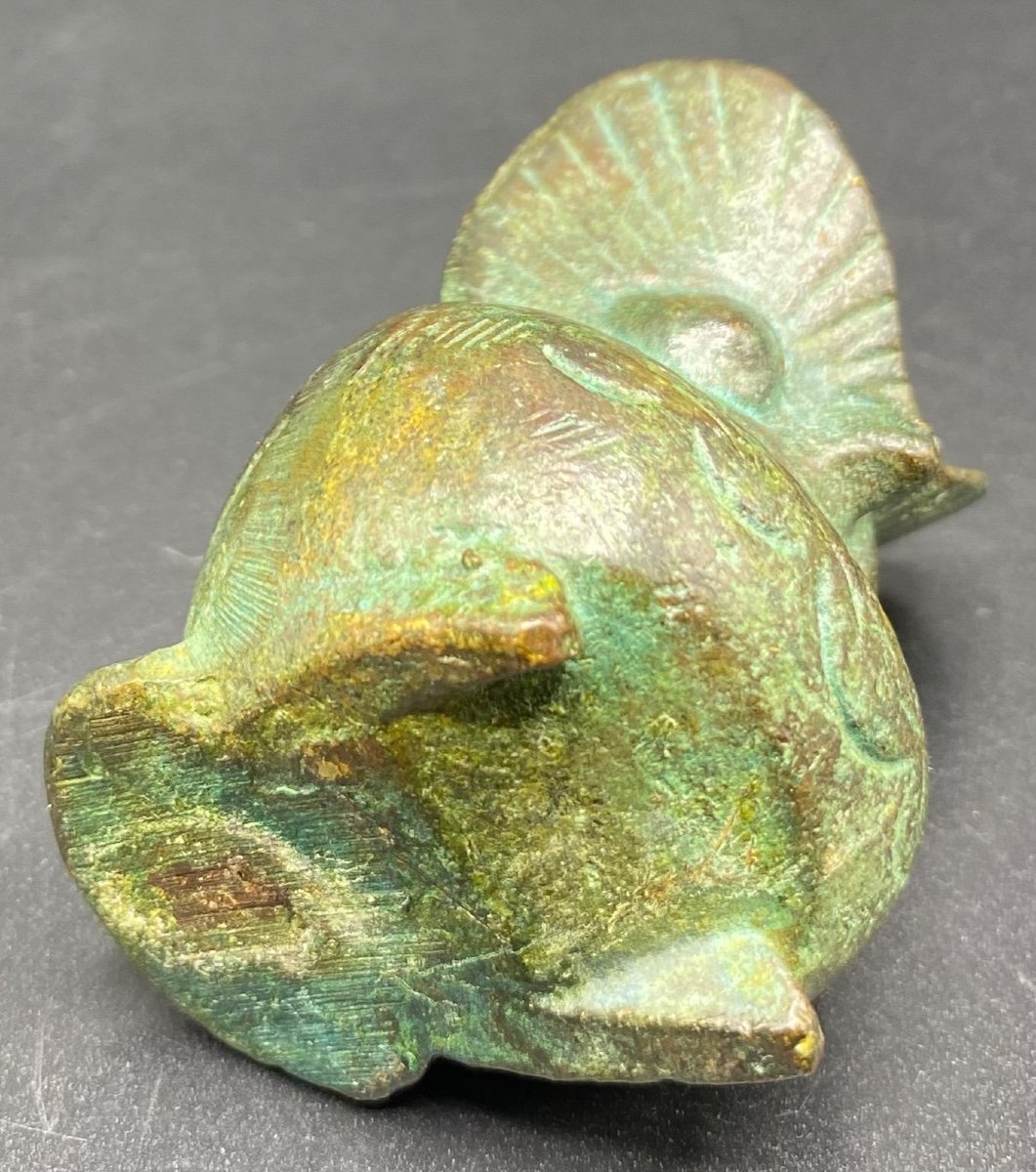 Small Bronze Owl Around 1900-photo-1