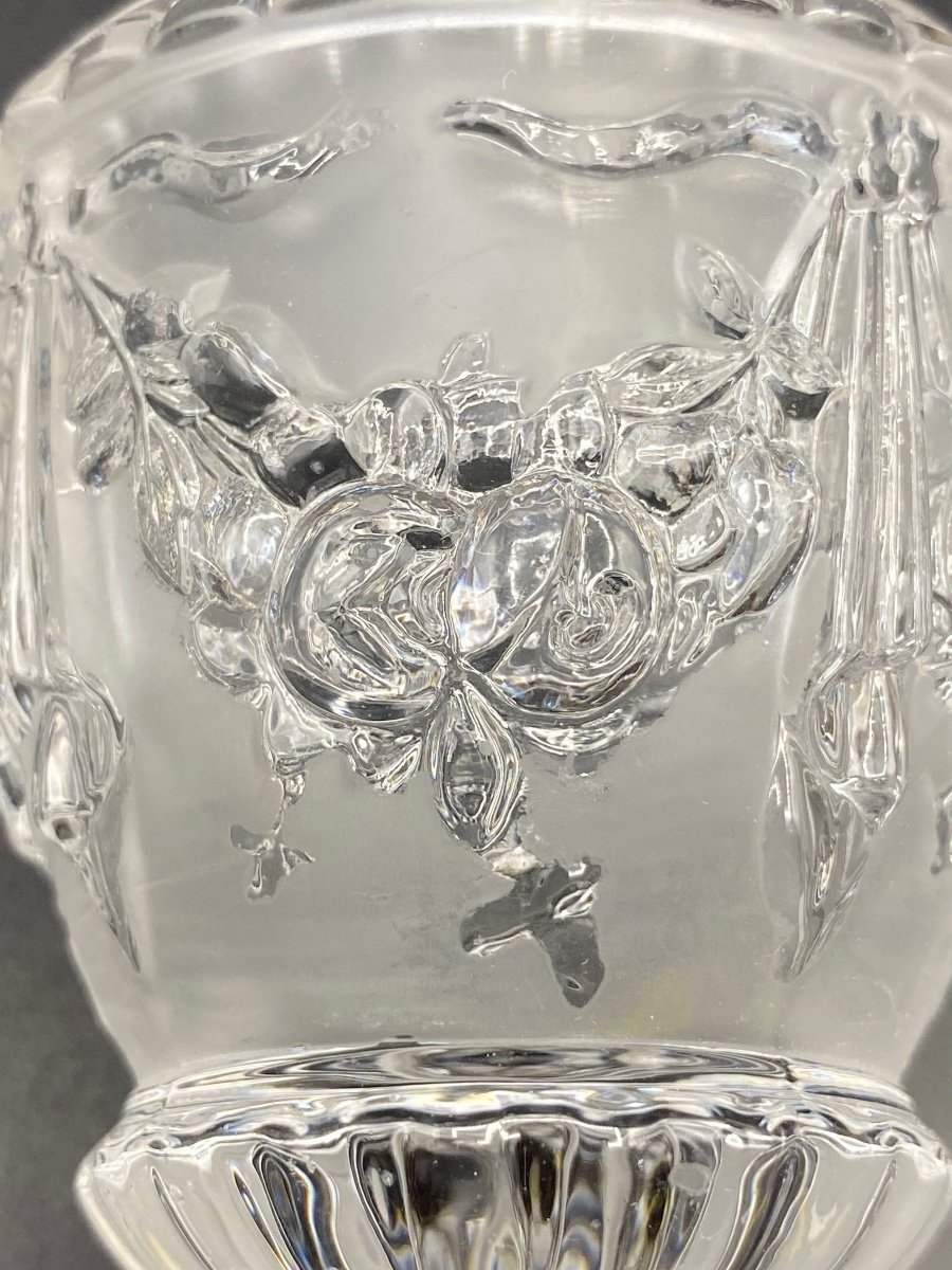 Crystal Mustard Pot From Val Saint Lambert Circa 1930-photo-1