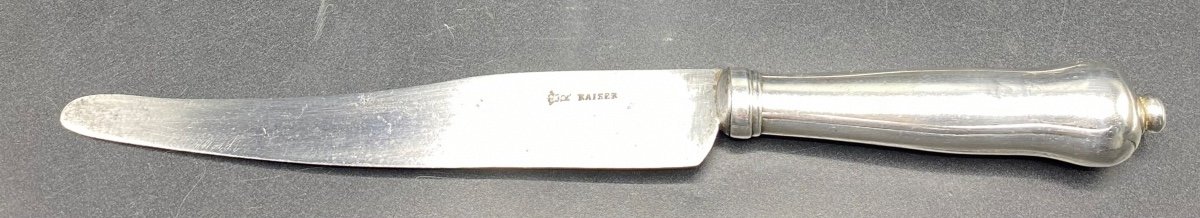 Table Knife In Sterling Silver And Steel Blade Germany Late 18th Century By Kaiser