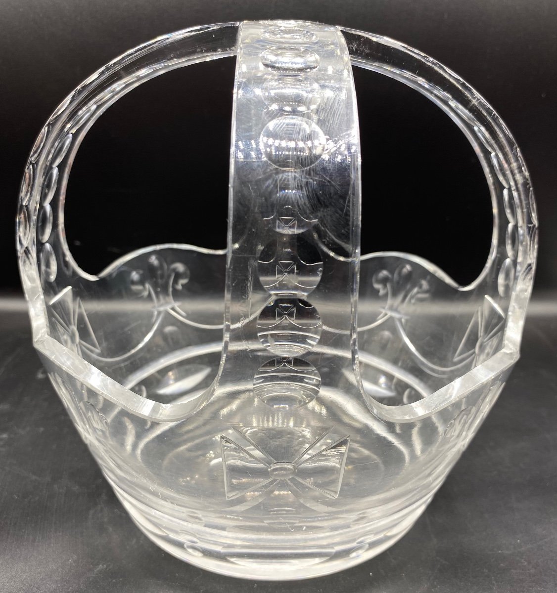 Large Crown In Cut Crystal Saint Louis 19th-photo-2