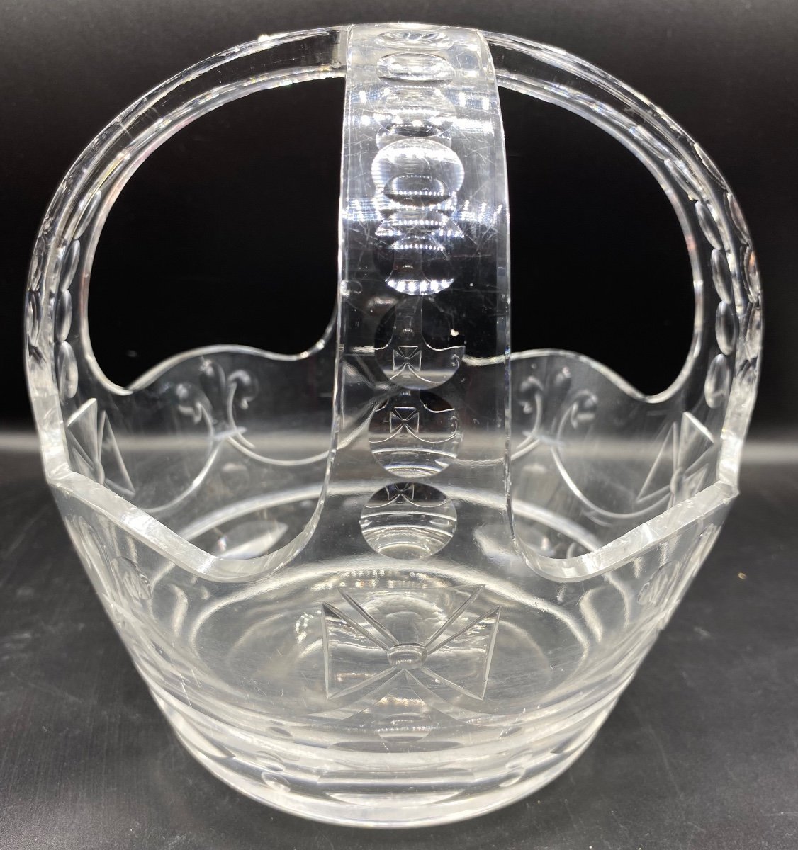 Large Crown In Cut Crystal Saint Louis 19th-photo-3
