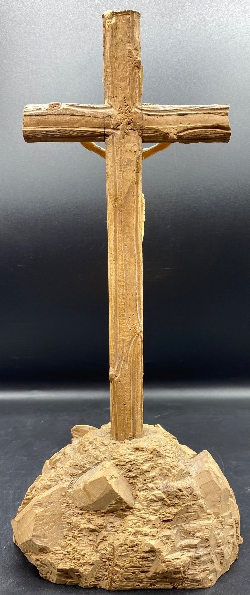 Christ Janséniste Sur Bois Sculpté Suisse Forêt Noire Fin XVIIIème -photo-3