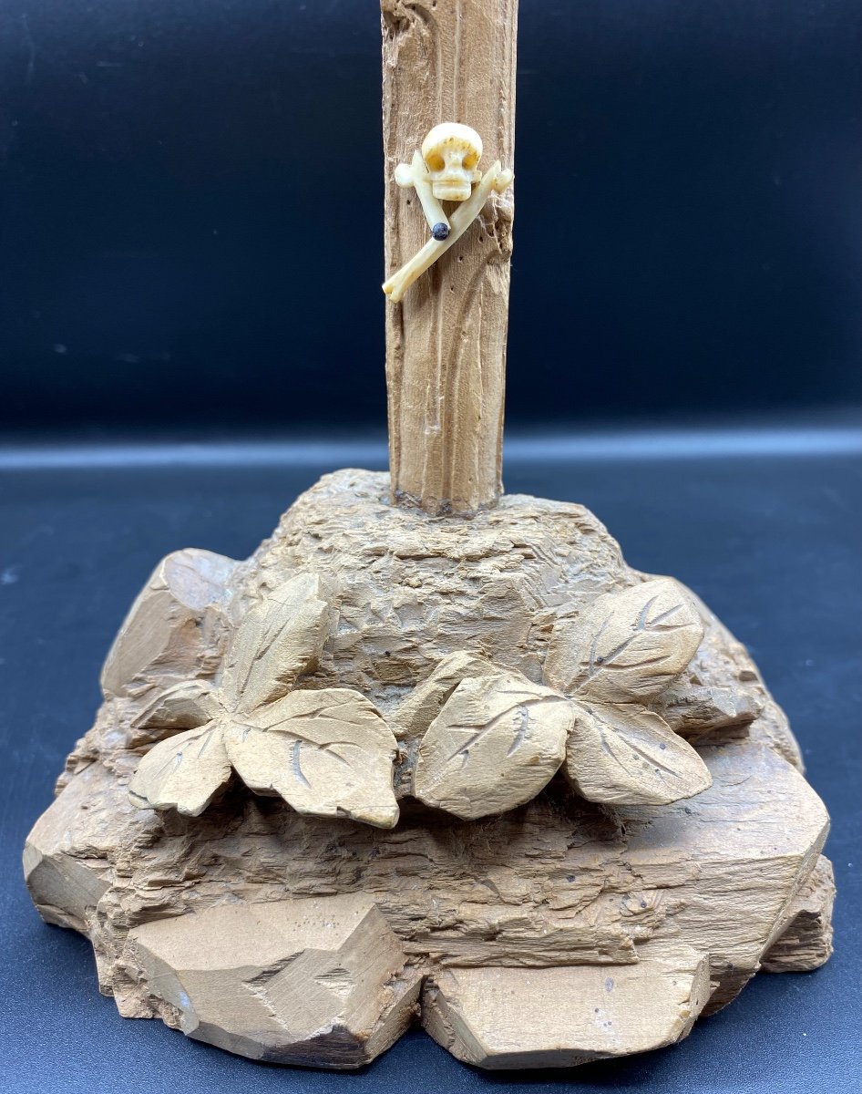 Christ Janséniste Sur Bois Sculpté Suisse Forêt Noire Fin XVIIIème -photo-2
